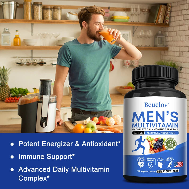 Multivitamines pour Hommes – 22 Vitamines & Minéraux Essentiels SUN N.