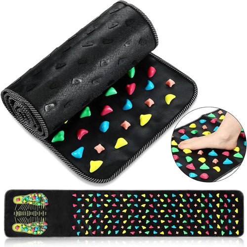 Tapis de massage des pieds par acupression - Chemin de galets imitant pierres douces - Tapis de marche santé pour relaxation et circulation sanguine SUN N.