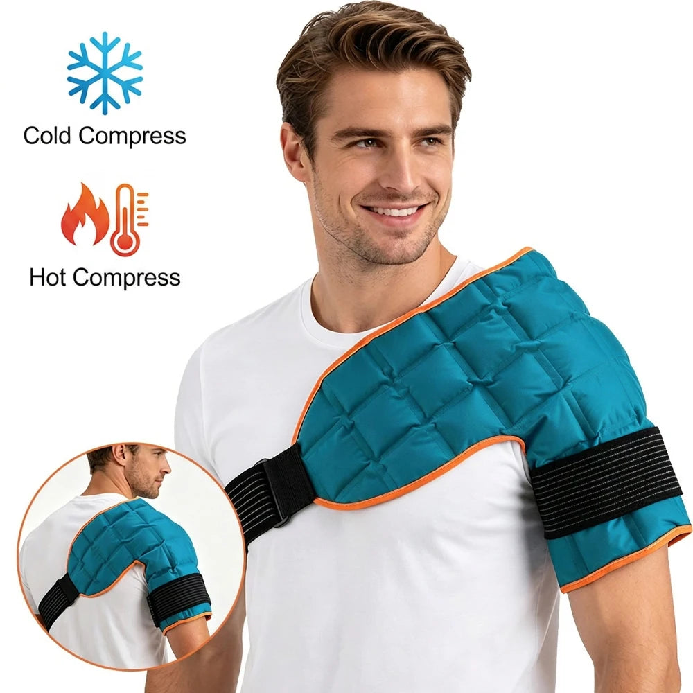 Compresse de glace réutilisable pour l'épaule – Enveloppement chaud/froid pour la zone de l'épaule – Confort et bien-être sportif et quotidien SUN N.