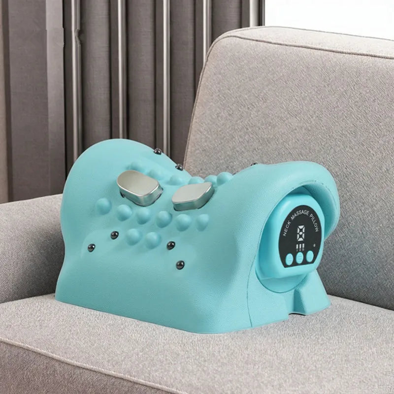 Oreiller de Traction Cervicale avec Chaleur & EMS – Masseur Nuque 