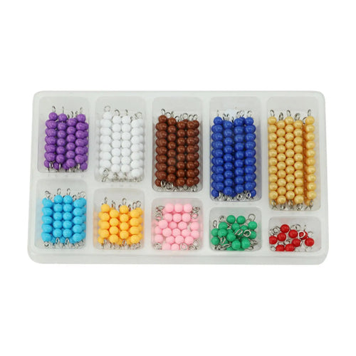 Perles de comptage Montessori, aide pédagogique, chaînes de perles Montessori pour garçons et filles SUN N.