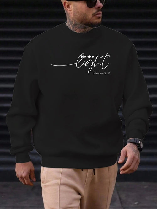 Sweat-shirt Homme "Soyez la Lumière" - Citation Inspirante Matthieu 5:14 SUN N.