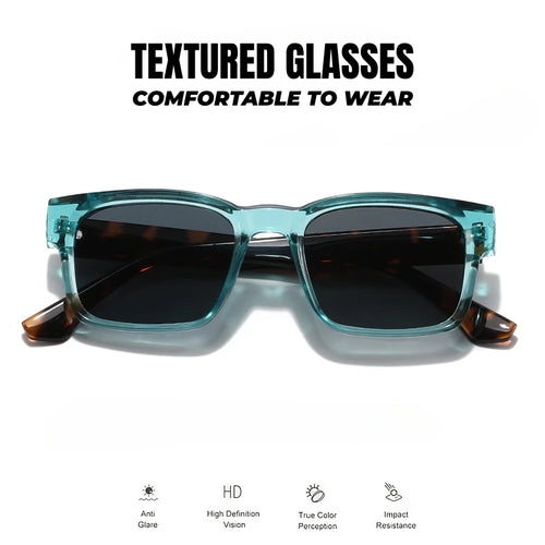 Lunettes de soleil rétro punk - Monture carrée protectrice, UV400 unisexe pour les aventures en plein air et le style décontracté SUN N.