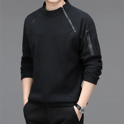 Sweat-shirt Homme Manches Longues - Top Ample Col Rond Printemps/Automne SUN N.