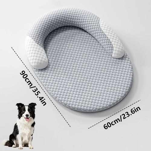 Tapis Rafraîchissant en Soie Glacée pour Animaux – Lit Ovale Respirant SUN N.