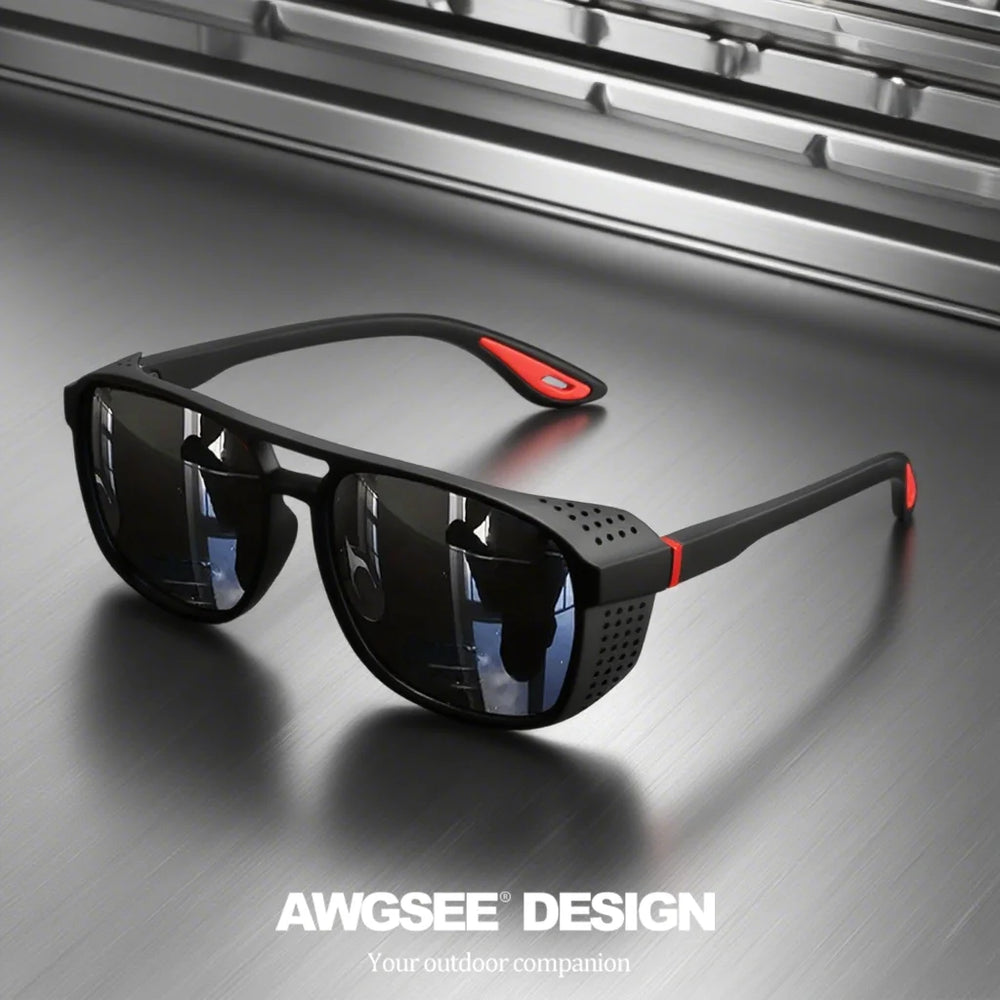 Lunettes de soleil de sport professionnelles – Polarisées coupe-vent UV400 pour le cyclisme, la course à pied, les amateurs de plein air UV400 SUN N.