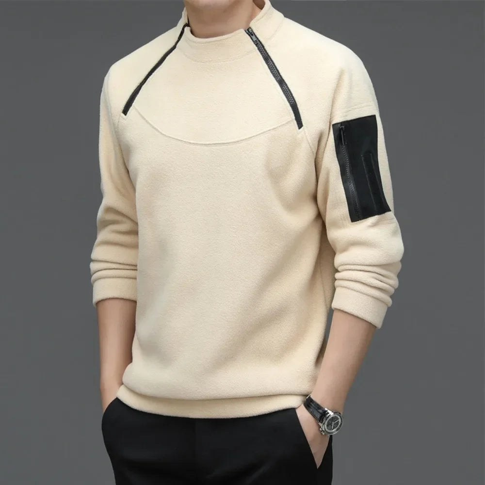 Sweat-shirt Homme Manches Longues - Top Ample Col Rond Printemps/Automne SUN N.