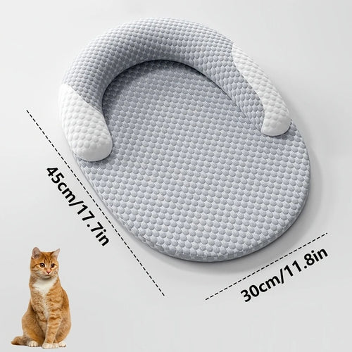 Tapis Rafraîchissant en Soie Glacée pour Animaux – Lit Ovale Respirant SUN N.
