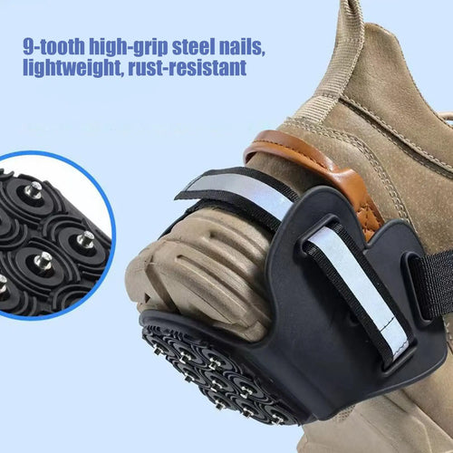 Crampons antidérapants pour bottes, crampons pour la neige et la glace, crampons de traction pour la marche, la randonnée, l'escalade en montagne, en hiver, en plein air SUN N.