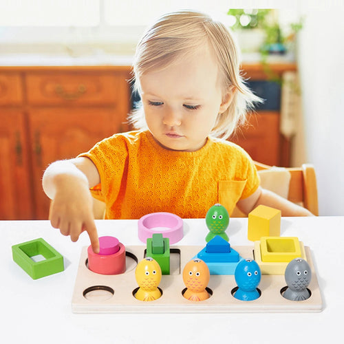 Puzzle en Bois Montessori pour ApprentiCumbria de la Pêche Magnétique, Outil de Classification et d'ApprentiCumbria pour Enfant SUN N.