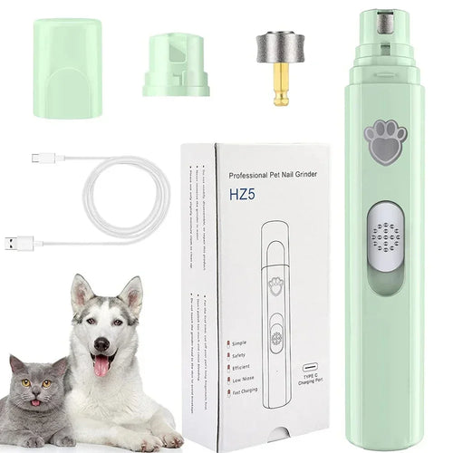 Outil de coupe des ongles pour animaux de compagnie, rechargeable par USB, avec meule intégrée, appareil électrique portable pour le soin des pattes, pour chiens de petite, moyenne et grande taille SUN N.
