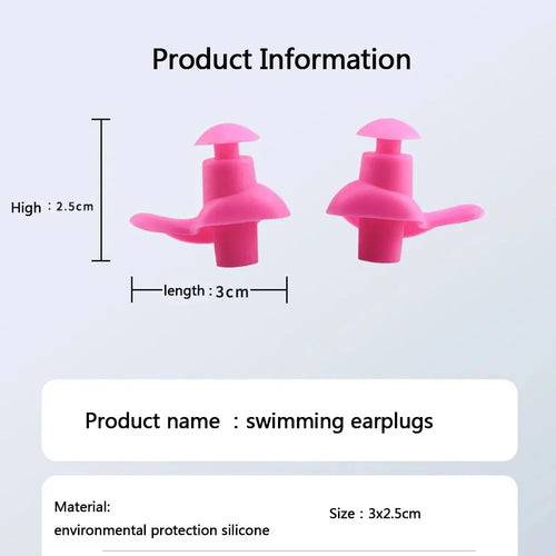 1 paire de bouchons d'oreilles souples et étanches, bouchons d'oreille portables en Silicone, accessoires de natation, bouchons d'oreille souples et portables anti-poussière avec plongée SUN N.