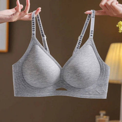 Soutien Gorge Push Up Sans Couture  pour femme, sous-vêtement sexy, sans fil, creux, confortable, respirant, section fine SUN N.