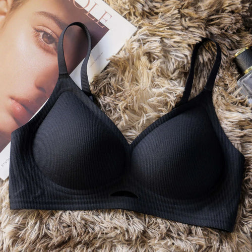 Soutien Gorge Push Up Sans Couture  pour femme, sous-vêtement sexy, sans fil, creux, confortable, respirant, section fine SUN N.