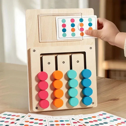 Jouet Montessori en Bois – Tri de Formes et Couleurs Éducatif SUN N.