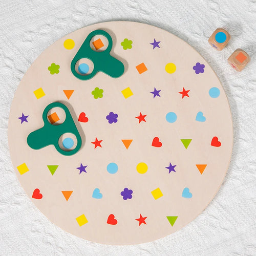 Jeu de Société Montessori – Couleurs, Formes et Dés Éducatif SUN N.