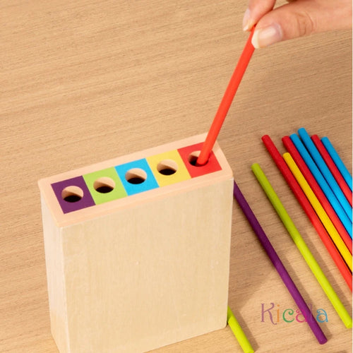 Tour de jeu en bois Montessori, jouet avec bâtons, dés, développement de la motricité, bâton de comptage, jouet éducatif mathématique pour enfants SUN N.