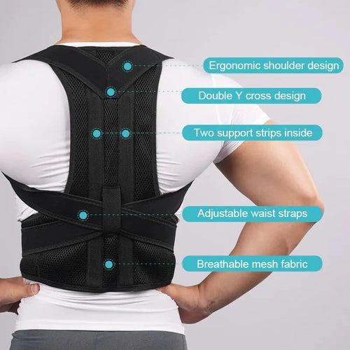 Correcteur de Posture Dorsale - Ceinture Soutien Épaules et Dos SUN N.