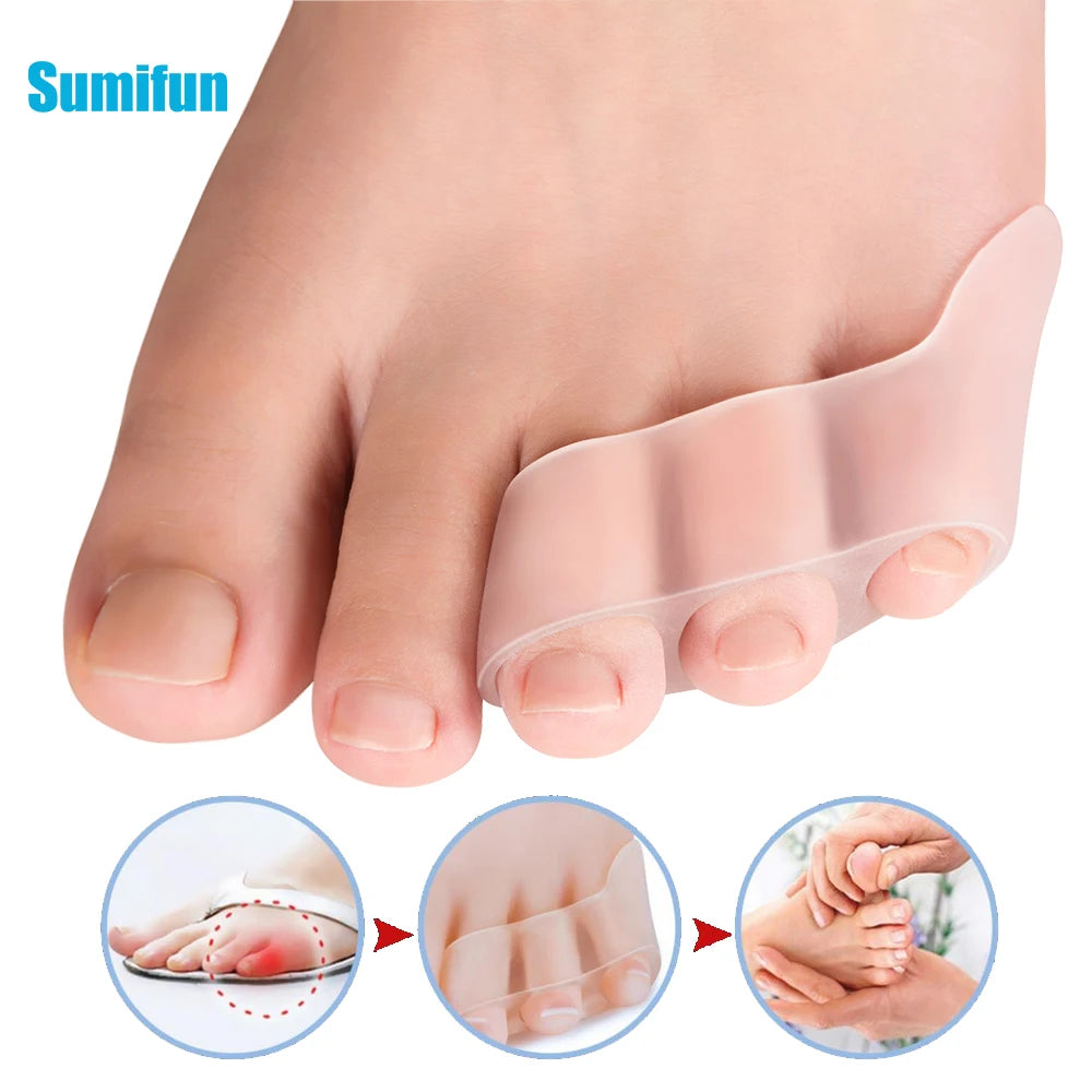 Lisseur en gel de silicone transparent, outils de soin des pieds Little Parker Bunion, protecteur d'instituts, 3 trous, 2 pièces SUN N.