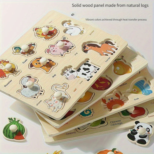 Puzzle Montessori Éducatif – Planche de Géométrie & Correspondance de Formes SUN N.