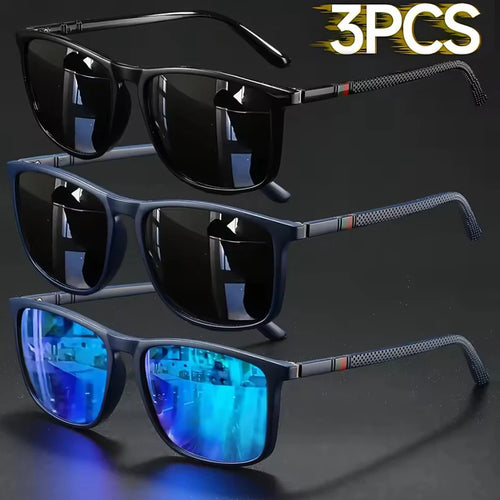 2/3 paires de lunettes de soleil de luxe carrées vintage pour hommes et femmes, idéales pour le cyclisme, la mode, les voyages, la conduite, la pêche, protection UV400 SUN N.
