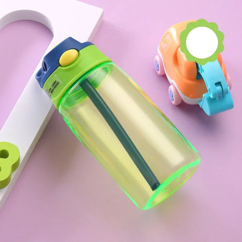Bouteille d'eau 480ml avec Paille pour Enfants Filles - Portable Sport Gym