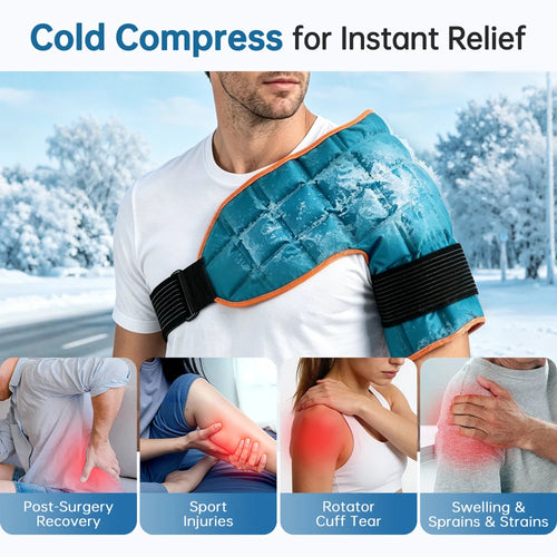 Compresse de glace réutilisable pour l'épaule – Enveloppement chaud/froid pour la zone de l'épaule – Confort et bien-être sportif et quotidien SUN N.