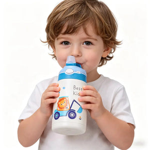 Kids Insulated Water Bottle with Straw 500ml BPA Free Stainless Steel