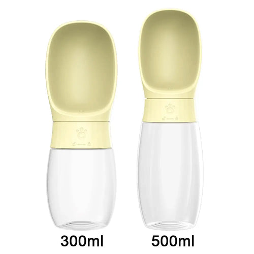 Portable Dog Water Bottle 500ml with Built in Bowl