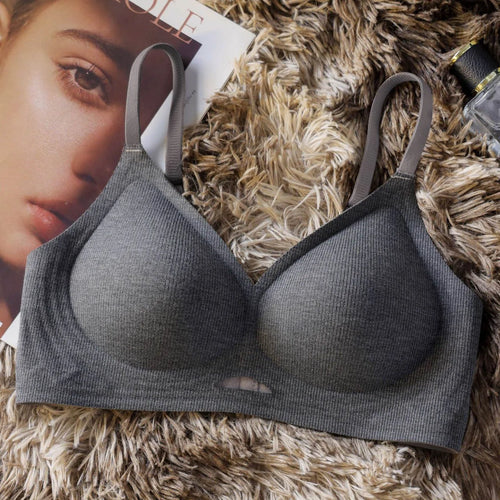 Soutien Gorge Push Up Sans Couture  pour femme, sous-vêtement sexy, sans fil, creux, confortable, respirant, section fine SUN N.