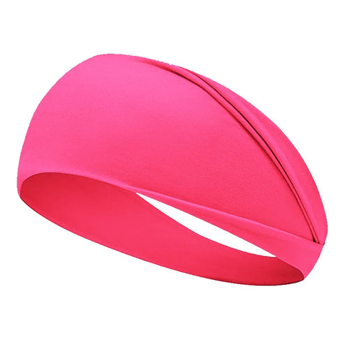 Bandeau de Sport Femme – Large, Fluorescent et Anti-Transpiration, disponible en jaune, rose, orange et vert.