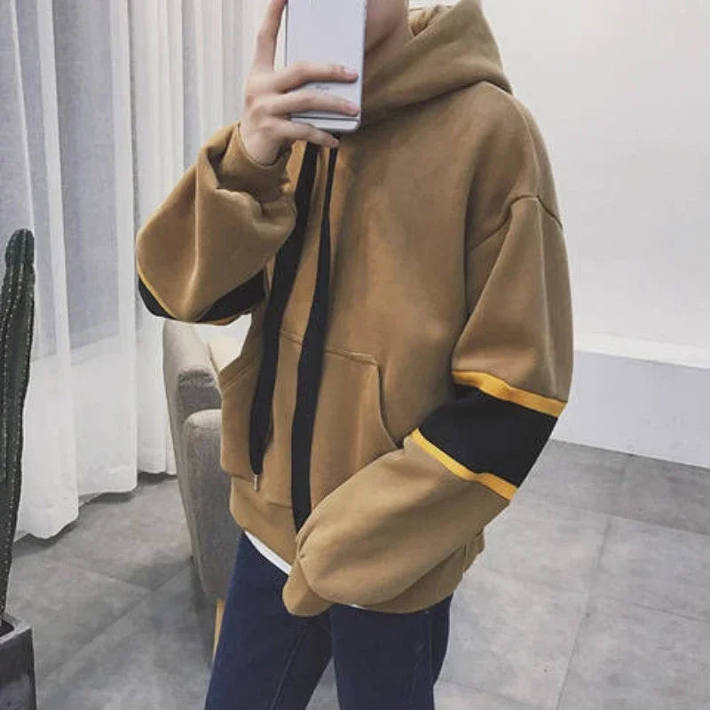 Sweatshirt Homme Ample Coton - Hoodie Chaud Hiver Style Designer SUN N.