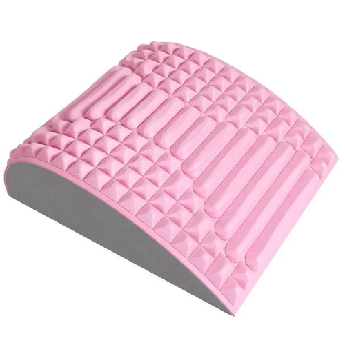 Appareil d’Étirement Lombaire - Coussin de soutien en mousse rose pour le dos et les épaules