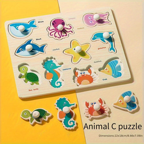 Puzzle Montessori Éducatif – Planche de Géométrie & Correspondance de Formes SUN N.