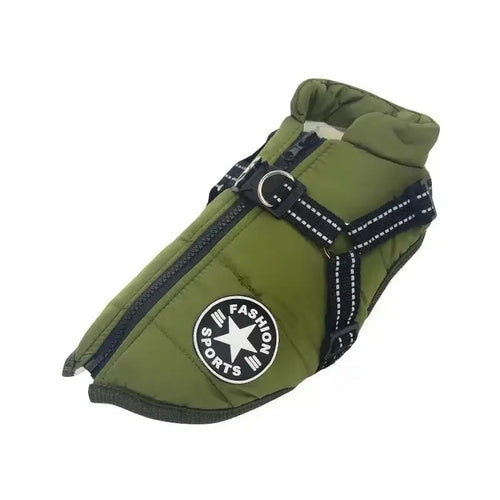 Veste pour chien avec harnais intégré – Manteau hiver chaud et imperméable SUN N.