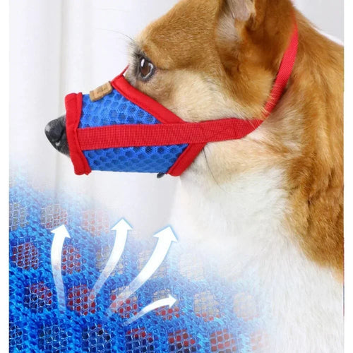 Muselière respirante réglable pour petit chien, couvre-bouche en maille souple, accessoires d'entraînement pour animaux de compagnie, empêche les morsures et les aboiements, Shiba Inu SUN N.