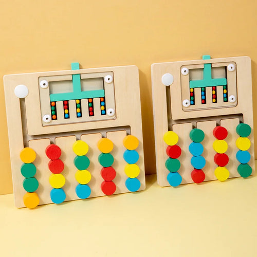 Puzzles de correspondance de couleurs en bois Montessori, jeu de logique, formation à la réflexion, illumination œil-main, jouet éducatif précoce SUN N.