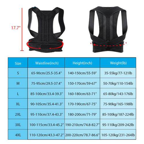 Nouvelle ration de posture du haut du dos, soutien de la clavicule, dos, épaules droites, orthèse, sangle SUN N.