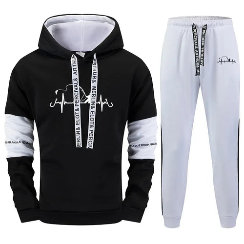 Mens tracksuit set hoodie and joggers