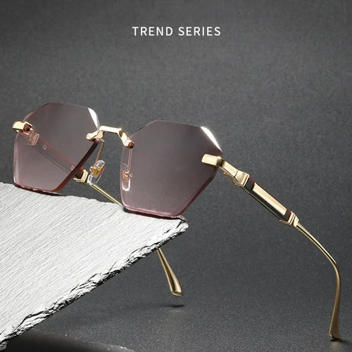 Lunettes de soleil sans monture 2026 pour femmes, tendance, luxe, mode, lunettes de soleil pour hommes, dropshipping, vintage, rétro, verres solaires pour femme SUN N.
