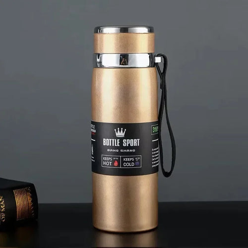 Bouteille Thermale 1L Acier Inoxydable - Isotherme Chaud/Froid Thermos