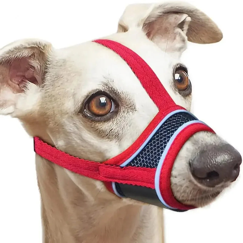 Muselière respirante et réglable pour chien - Masque anti-morsure doux pour la prévention de la mastication et le toilettage (ajustement confortable, boucle sécurisée) SUN N.