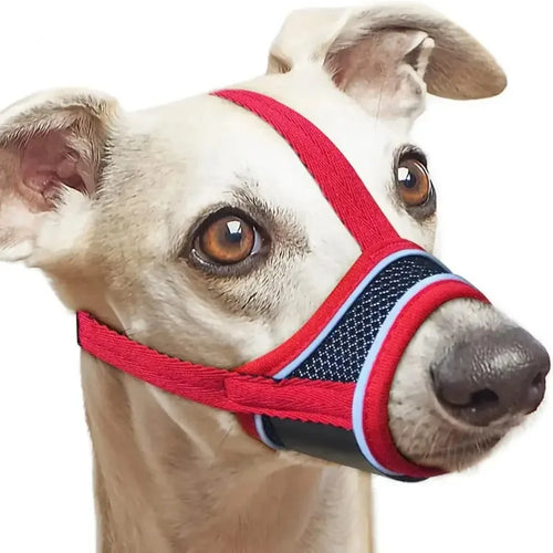 Muselière respirante et réglable pour chien - Masque anti-morsure doux pour la prévention de la mastication et le toilettage (ajustement confortable, boucle sécurisée) SUN N.