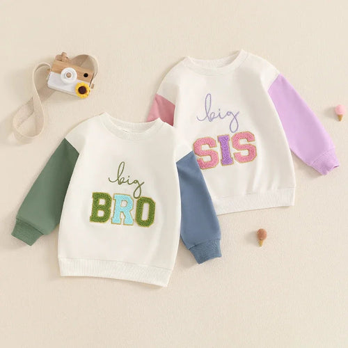 Sweat-shirt Enfant Col Rond Lettres Brodées - Hoodie Unisexe Printemps/Automne SUN N.