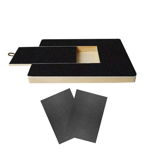 Planche à gratter pour ongles de chien, tampon de garniture d'ongles, planche à gratter en bois extractible pour animaux de compagnie, jouet boîte de friandises intégrée, planche de papier de verre pour chien SUN N.