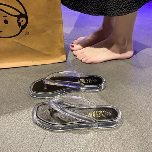 Tongs Transparentes PVC - Chaussons Plage Plateforme Antidérapants Été SUN N.