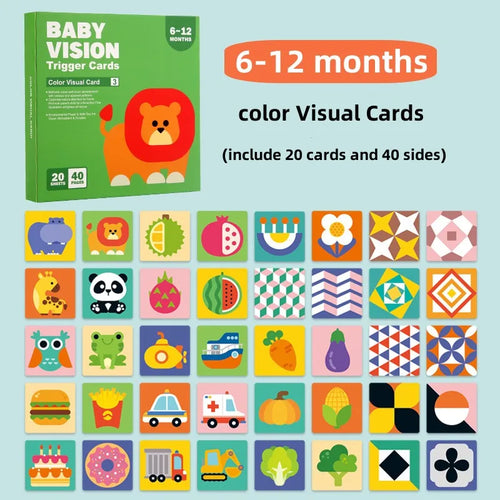 Cartes Flash Bébé Noir et Blanc – Stimulation Visuelle Éducative SUN N.