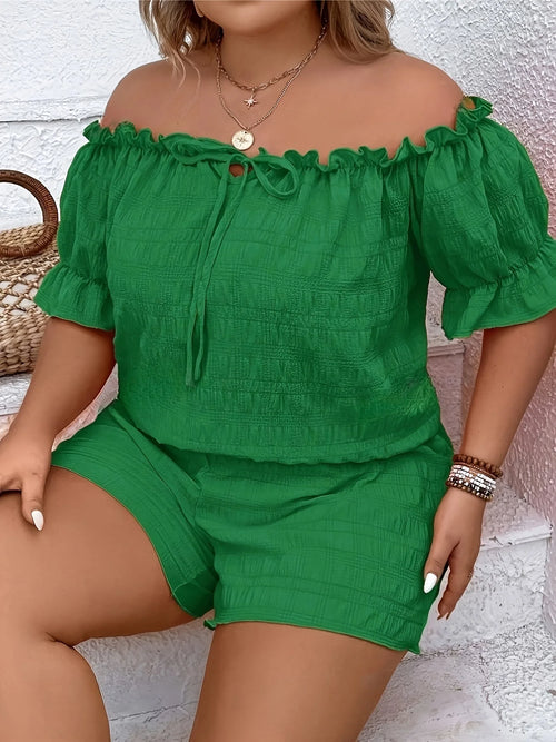Ensemble 2 Pièces Femme – Chemise & Short Décontractés Été Vacances SUN N.