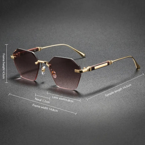 Lunettes de soleil sans monture 2026 pour femmes, tendance, luxe, mode, lunettes de soleil pour hommes, dropshipping, vintage, rétro, verres solaires pour femme SUN N.