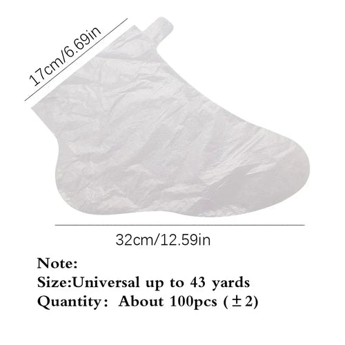 Chaussettes hydratantes pour pied de poulet 100 pièces, sacs de pied transparents, pied PE, couvertures de spa, dissolvant de callosités, soins des pieds, outils de pédicure SUN N.